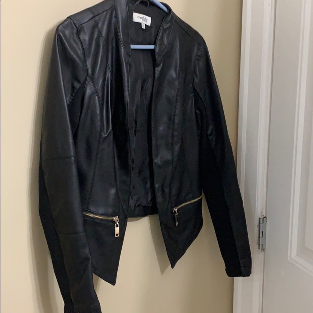 Charlotte Russe Black Leather Jacket Chic Design